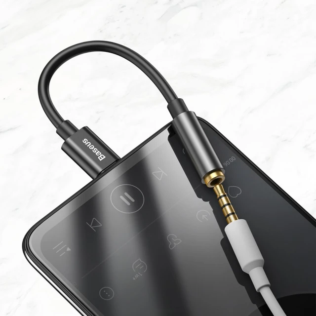 Адаптер Baseus L54 USB-C to Jack 3.5 mm Black (CATL54-01)