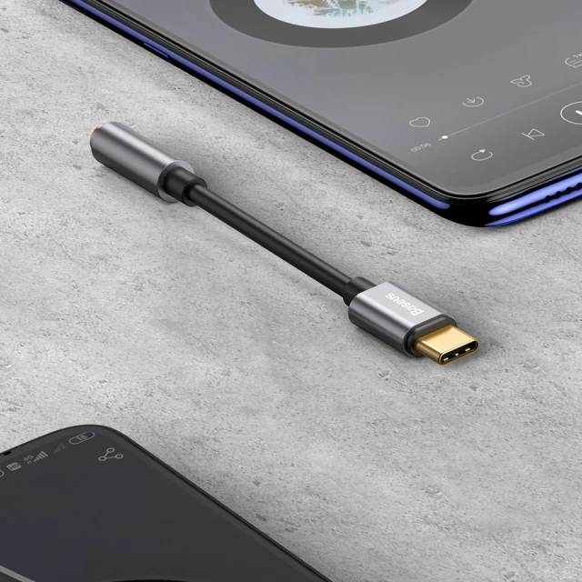 Адаптер Baseus L54 USB-C to Jack 3.5 mm Black (CATL54-01)