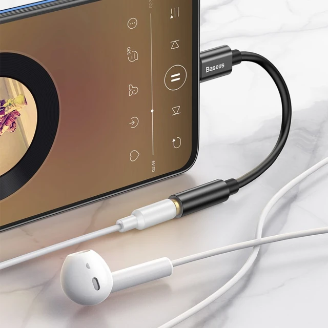 Адаптер Baseus L54 USB-C to Jack 3.5 mm Black (CATL54-01)