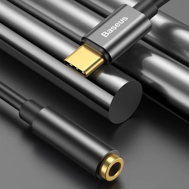 Адаптер Baseus L54 USB-C to Jack 3.5 mm Black (CATL54-01)