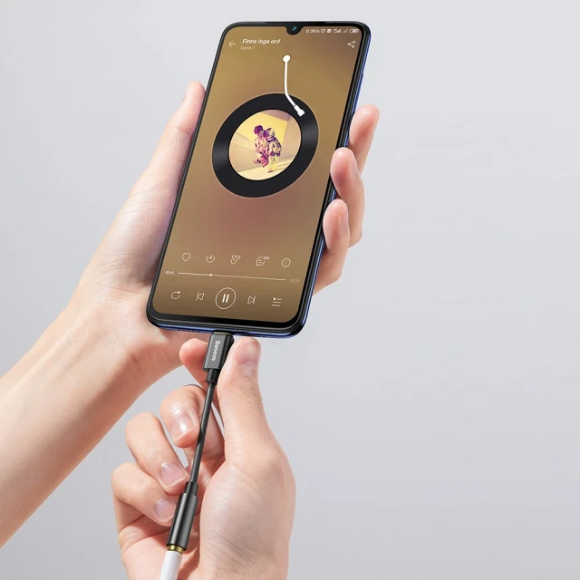 Адаптер Baseus L54 USB-C to Jack 3.5 mm Black (CATL54-01)