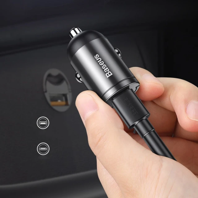 Автомобильное зарядное устройство Baseus Tiny Star Mini 30W USB-A Grey (VCHX-A0G)