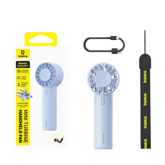 Вентилятор Baseus GoTrip DT1 Blue (6953156298484)