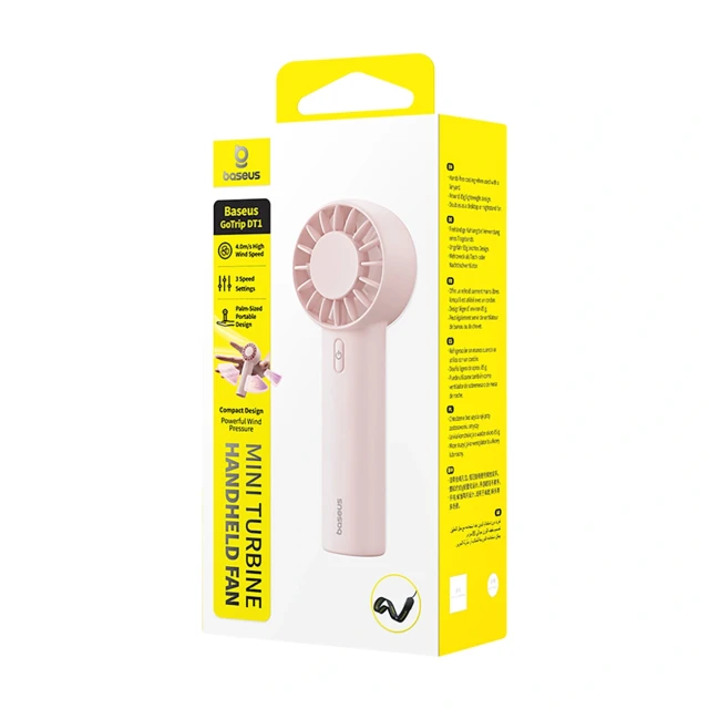 Вентилятор Baseus GoTrip DT1 Pink