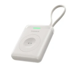 Powerbank Baseus EnerFill FW11 5W для Apple Watch з вбудованим кабелем White (6953156298972)