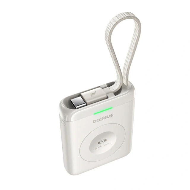 Powerbank Baseus EnerFill FW11 5W для Apple Watch з вбудованим кабелем White (6953156298972)