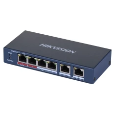 Комутатор Hikvision PoE DS-3E0106HP-E 6-портовий (6954273693343)