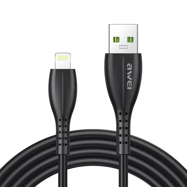Кабель AWEI CL-115L USB-Lightning Black (6954284000871)
