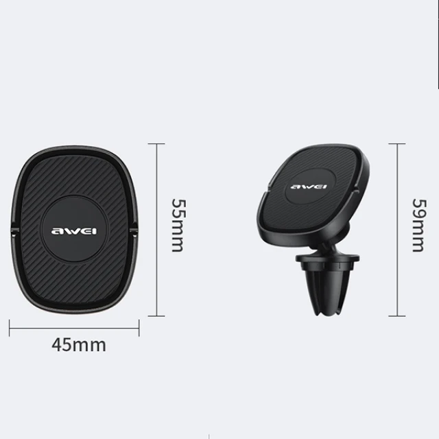 Автотримач Awei X21 магнітний у дефлектор Black (6954284001083)