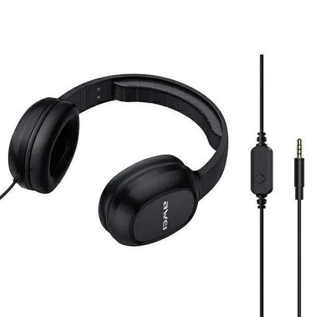 Навушники AWEI GM-6 накладні jack 3.5mm Black (6954284002356)
