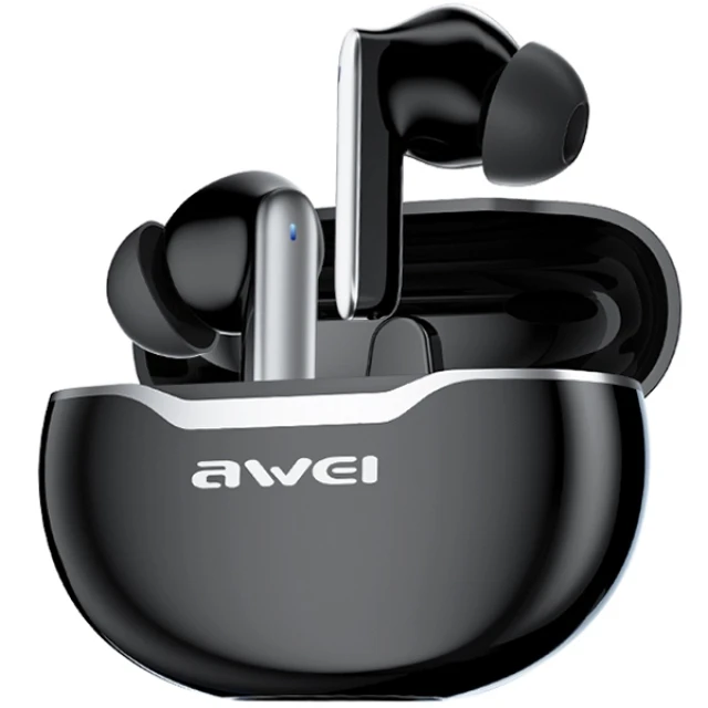 Навушники AWEI T50 Bluetooth 5.3 TWS Black з док-станцією (6954284002745)