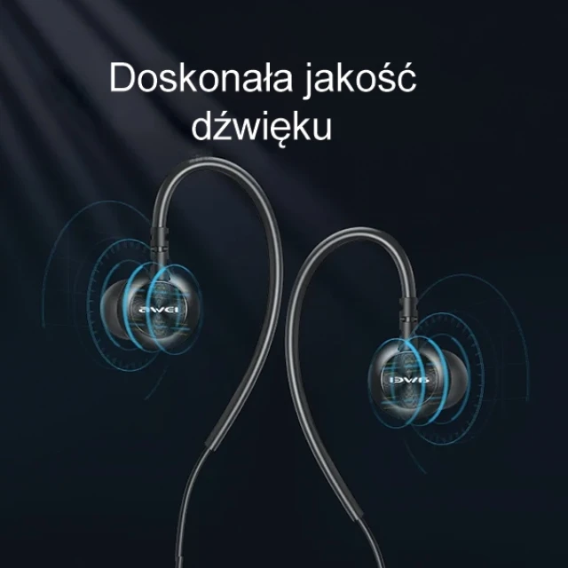 Навушники AWEI L3 3.5mm Jack Black (6954284003643)