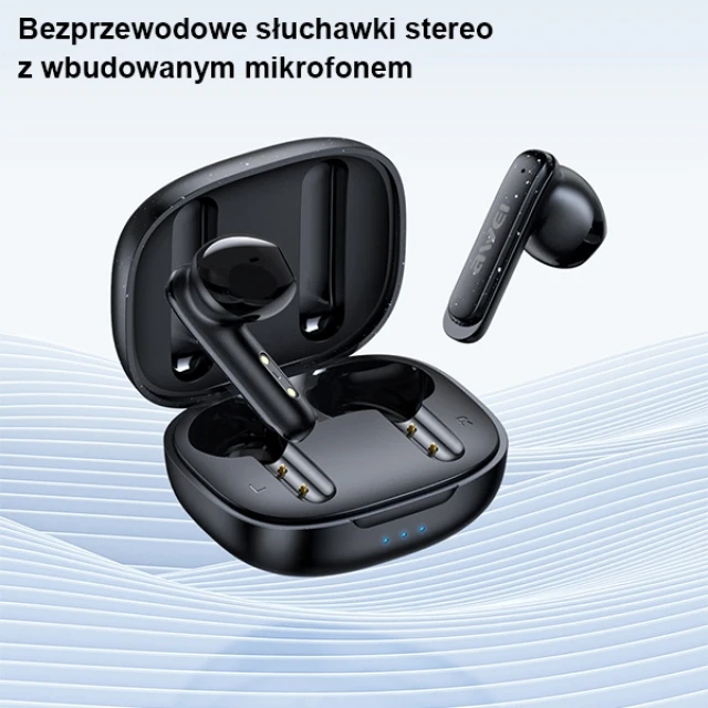 Наушники AWEI T66 Bluetooth 5.3 TWS Black с док-станцией (6954284003919)