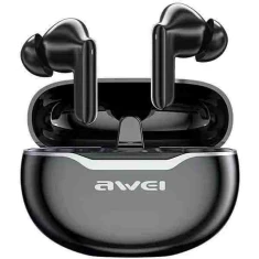 Наушники AWEI T50 ENC Bluetooth 5.3 + докстанция Black (6954284004077)