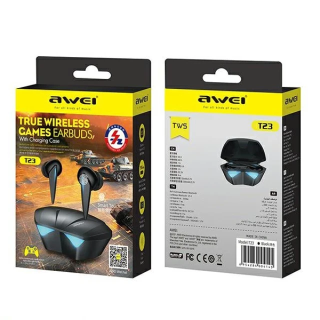 Бездротові навушники AWEI T23 TWS Gaming White (6954284004145)