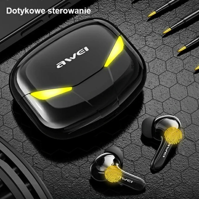 Бездротові навушники AWEI T35 TWS Gaming Black (6954284004176)