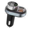 FM-трансмітер AWEI C-843 з Bluetooth 5.0, MP3, USB+USB-C Black (C843)