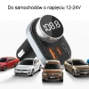 FM-трансмітер AWEI C-843 з Bluetooth 5.0, MP3, USB+USB-C Black (C843)