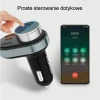 FM-трансмітер AWEI C-843 з Bluetooth 5.0, MP3, USB+USB-C Black (C843)
