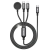 Кабель AWEI W23 3в1 USB-C/Lightning/Watch 100W/10W/2.5W Black (6954284007542)
