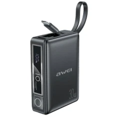 Powerbank AWEI P87K 10000mAh Black 30W (6954284008624)