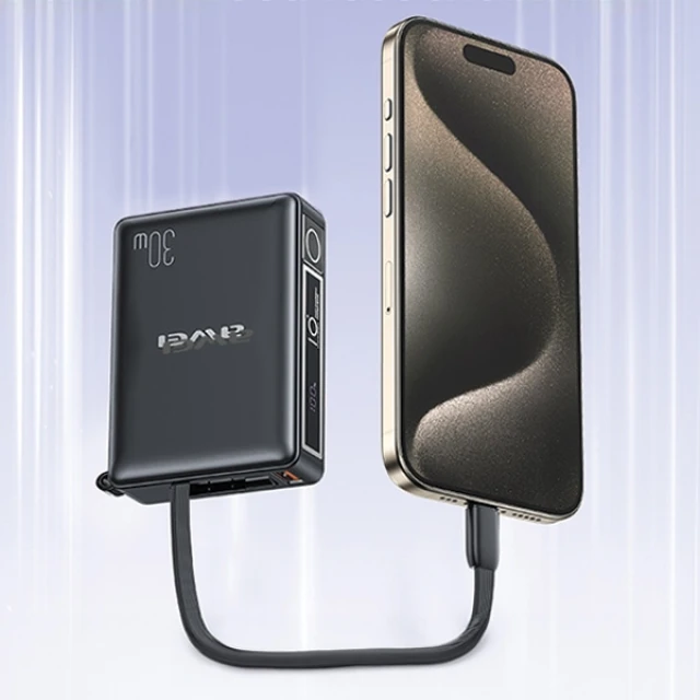 Powerbank AWEI P87K 10000mAh Black 30W (6954284008624)