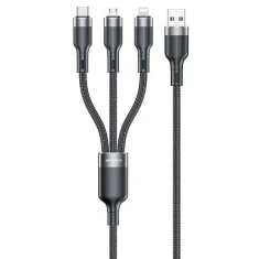 Кабель AWEI CL-975 USB-C/Lightning/Micro 3в1 Black (6954284008709)