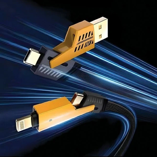 Кабель AWEI CL-226 2в1 USB-C/Lightning Black (6954284011617)