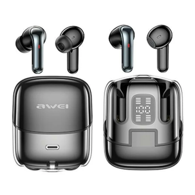 Навушники AWEI Bluetooth 5.3 T79 ENC TWS + докстанція Black (6954284011747)