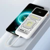 Powerbank AWEI P77K 10000mAh з вбудованим кабелем Lightning/USB-C Black 22.5W (6954284011761)