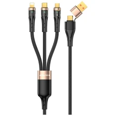 Кабель Awei CL-228 USB-C/Lightning/Micro USB 3в1 Black (6954284019330)