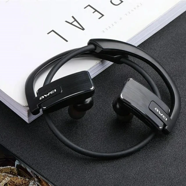 Навушники бездротові AWEI E1BL Bluetooth 4.1 Black (6954284021302)