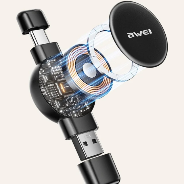 Зарядний пристрій Awei W26 для Apple Watch/Samsung Galaxy Watch Black (6954284021517)