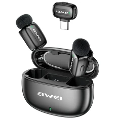 Мікрофон краватка AWEI MK5 Duo Ai-Voice Black