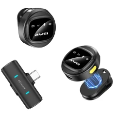 Мікрофон краватка AWEI MK3 Duo Black
