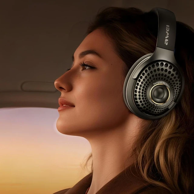 Навушники бездротові AWEI AT30 Bluetooth 6.0 Black (6954284027830)