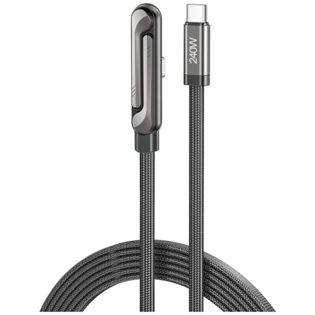Кабель з підставкою AWEI CM-12C USB-C / USB-C Black (6954284029094)