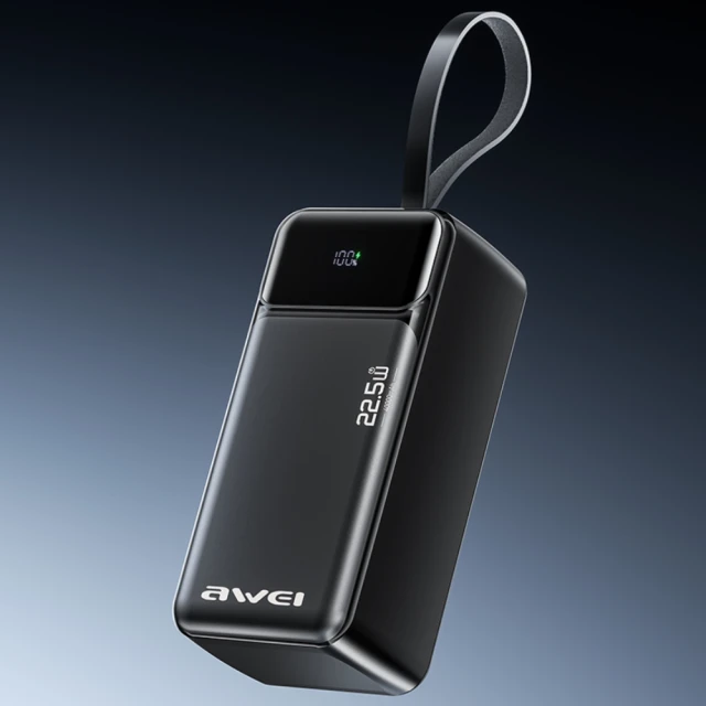 Powerbank Awei PA-105 40000mAh 22.5W PD 3xUSB-C Black (6954284029520)