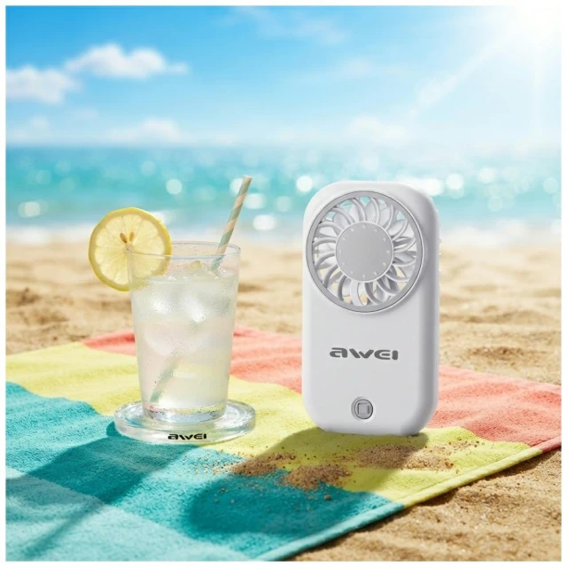 Вентилятор ручний AWEI F57 White (F75)