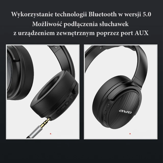 Наушники AWEI A780BL накладные Bluetooth Black (6954284054225)