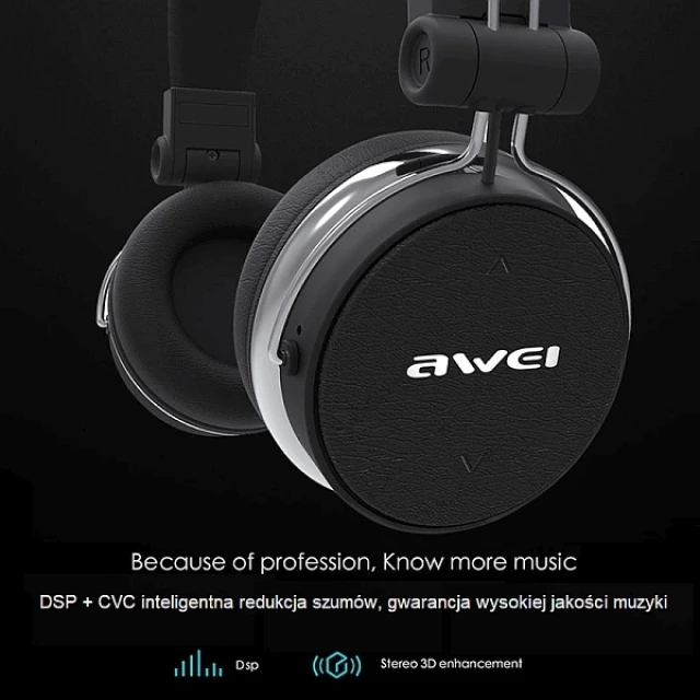 Навушники AWEI A700BL накладні Bluetooth Black (6954284078641)