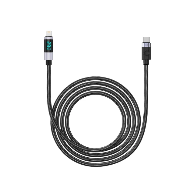Кабель Orico LDC2L USB-C to Lightning PD 29W LED Display 2 m Black (6954301144878)