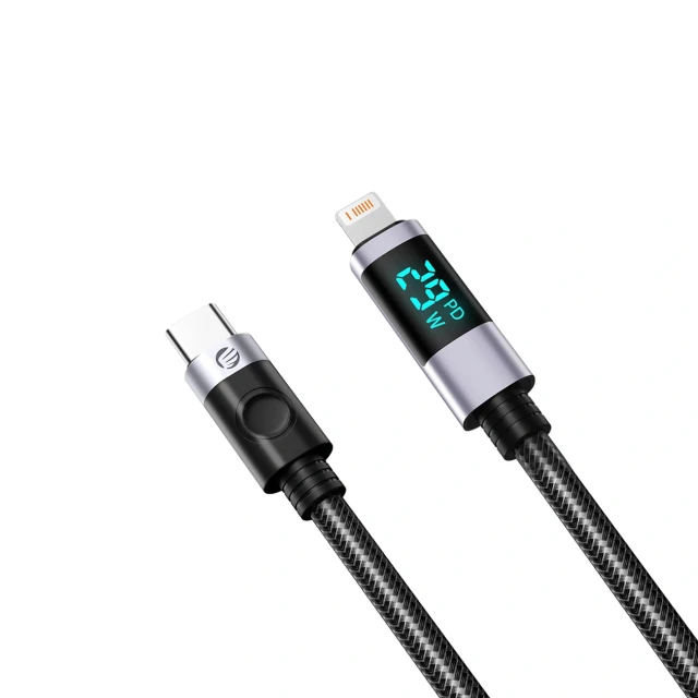 Кабель Orico LDC2L USB-C to Lightning PD 29W LED Display 2 m Black (6954301144878)