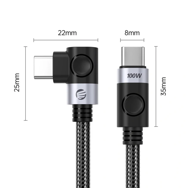 Кабель USB-C Orico C2CW USB-C PD 100W 480Mb/s 0.5 м (6954301163534)
