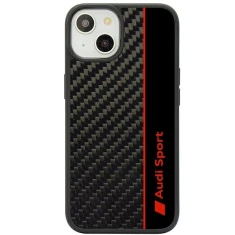 Чохол Audi Carbon Fiber Stripe для iPhone 14 | 13 Black (AUS-TPUPCIP14-R8/D1-BK)