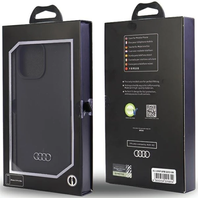 Чехол Audi Silicone Case для iPhone 14 Pro Max Black (AU-LSRIP14PM-Q3/D1-BK)