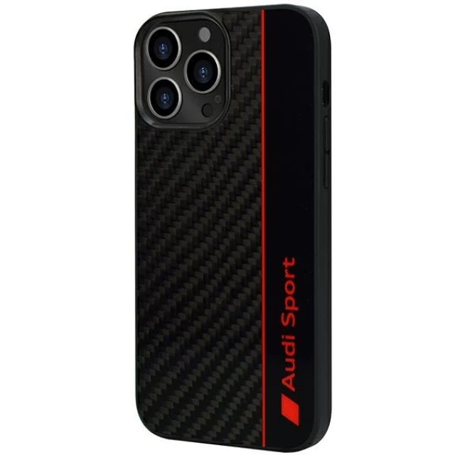 Чохол Audi Carbon Fiber Stripe для iPhone 13 Pro Black (AUS-TPUPCIP13P-R8/D1-BK)