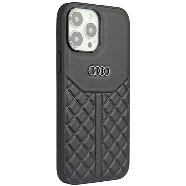 Чехол Audi Genuine Leather для iPhone 13 Pro Max Black (AU-TPUPCIP13PM-Q8/D1-BK)