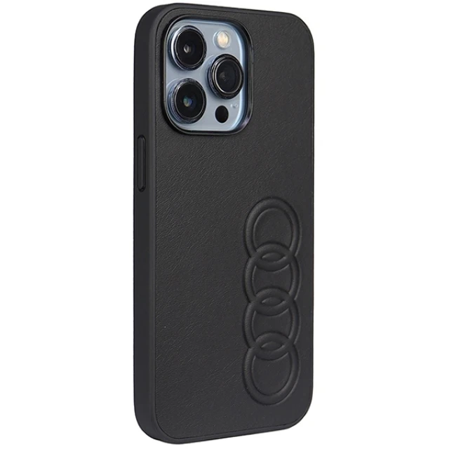 Чохол Audi Synthetic Leather для iPhone 13 Pro Black (AU-TPUPCIP13P-TT/D1-BK)