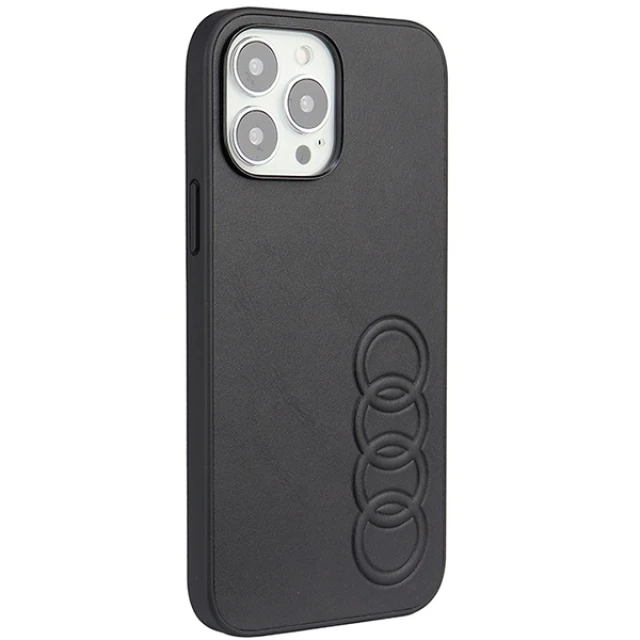 Чохол Audi Synthetic Leather для iPhone 13 Pro Max Black (AU-TPUPCIP13PM-TT/D1-BK)